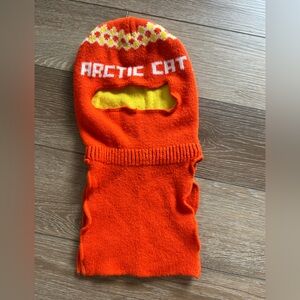 Vintage Arctic Cat Ski Mask Orange and Yellow